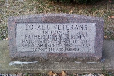 Father John D. Kempf Veterans Memorial image. Click for full size.