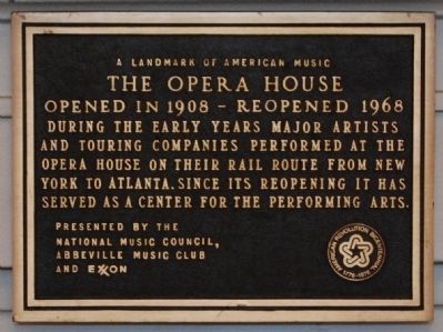 Landmark of American Music Award -<br>Located on Rear Lobby Door Leading Into Theatre image. Click for full size.