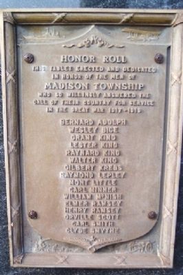 Dresden War Memorial WWI Honor Roll image. Click for full size.