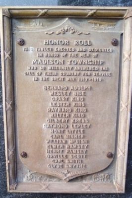 Dresden War Memorial WWI Honor Roll. Click for full size. Dresden War Memorial WWI Honor Roll image. Click for full size.