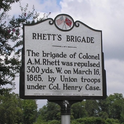 Rhett’s Brigade Marker. Click for full size. Rhett’s Brigade Marker image. Click for full size.