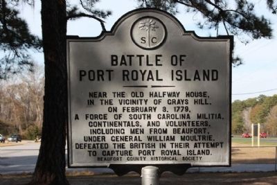 Battle of Port Royal Island Marker image. Click for full size.