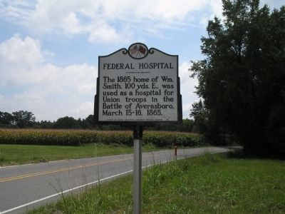 Marker on the Averasboro Battlefield image. Click for full size.