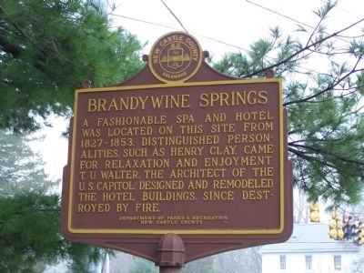 Brandywine Springs Marker image. Click for full size.