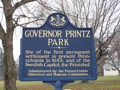 Governor Printz Park Marker image. Click for full size.