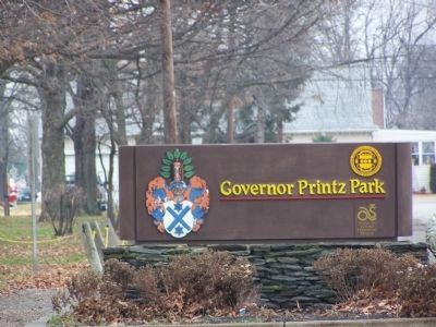 Governor Printz Park Sign image. Click for full size.
