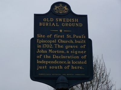 Old Swedish Burial Ground Marker. Click for full size. Old Swedish Burial Ground Marker image. Click for full size.