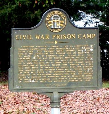 Civil War Prison Camp Marker image. Click for full size.