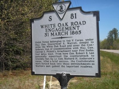 White Oak Road Engagement Marker image. Click for full size.