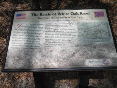 The Battle of White Oak Road Marker image. Click for full size.