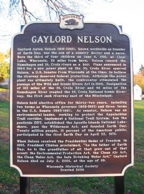Gaylord Nelson Marker image. Click for full size.