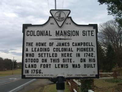 Colonial Mansion Site Marker. Click for full size. Colonial Mansion Site Marker image. Click for full size.