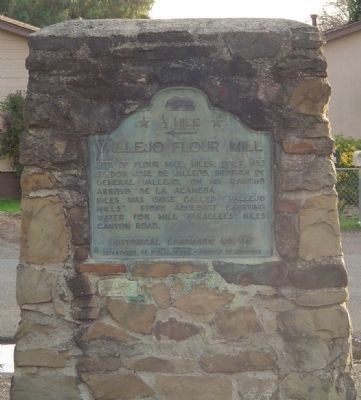 Vallejo Flour Mill Marker. Click for full size. Vallejo Flour Mill Marker image. Click for full size.