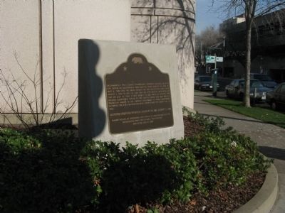 Site of First and Second State Capitols at Sacramento Marker image. Click for full size.