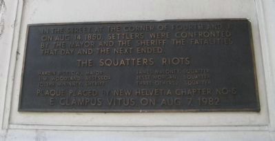 The Squatters Riot Marker image. Click for full size.
