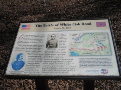 The Battle of White Oak Road Marker image. Click for full size.