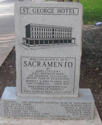Front View of St. George Hotel Marker image. Click for full size.