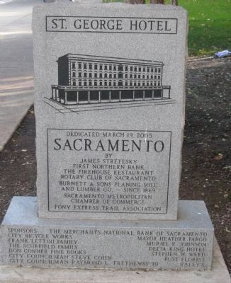 Front View of St. George Hotel Marker. Click for full size. Front View of St. George Hotel Marker image. Click for full size.