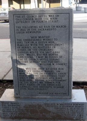 Back View of St. George Hotel Marker. Click for full size. Back View of St. George Hotel Marker image. Click for full size.