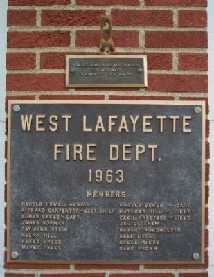 West Lafayette Volunteer Fire Department 1963 Members. Click for full size. West Lafayette Volunteer Fire Department 1963 Members image. Click for full size.