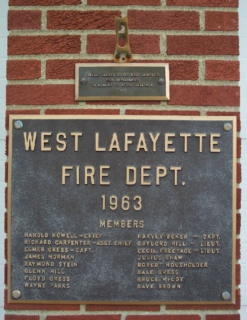 West Lafayette Volunteer Fire Department 1963 Members