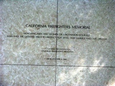 California Firefighters Memorial Marker. Click for full size. California Firefighters Memorial Marker image. Click for full size.