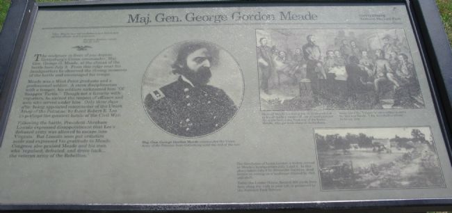 Maj. Gen. George Gordon Meade Marker image. Click for full size.