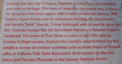 Abbeville County Marker. Click for full size. Abbeville County Marker image. Click for full size.