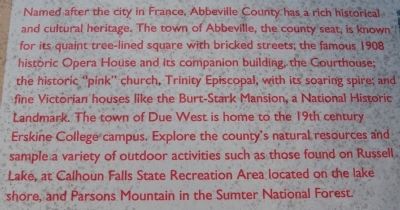 Abbeville County Marker image. Click for full size.