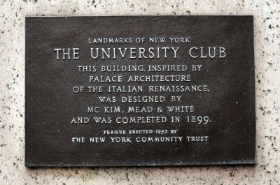 The University Club Marker image. Click for full size.