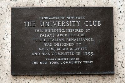 The University Club Marker. Click for full size. The University Club Marker image. Click for full size.