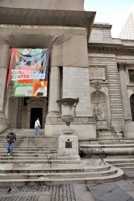 New York Public Library Marker. Click for full size. New York Public Library Marker image. Click for full size.