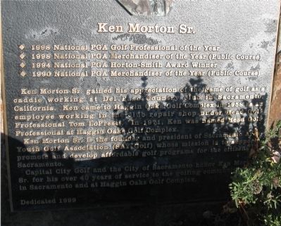Ken Morton, Sr. Marker image. Click for full size.