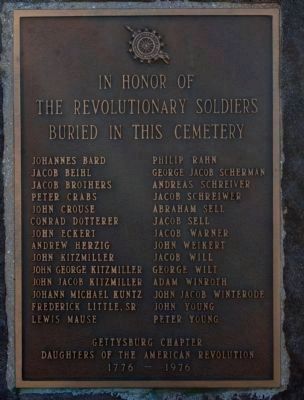 Revolutionary Soldiers Memorial Marker image. Click for full size.