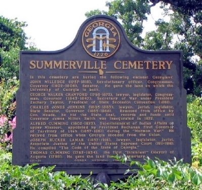 Summerville Cemetery Marker image. Click for full size.