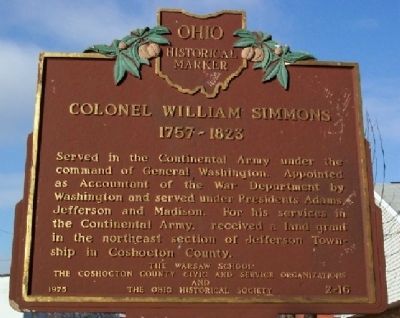 Colonel William Simmons Marker image. Click for full size.