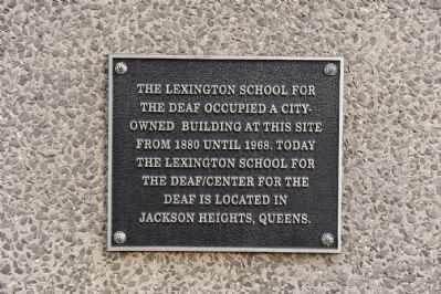 Lexington School for the Deaf Marker. Click for full size. Lexington School for the Deaf Marker image. Click for full size.