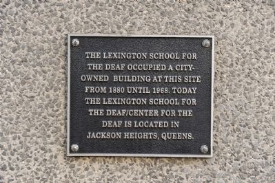 Lexington School for the Deaf Marker image. Click for full size.