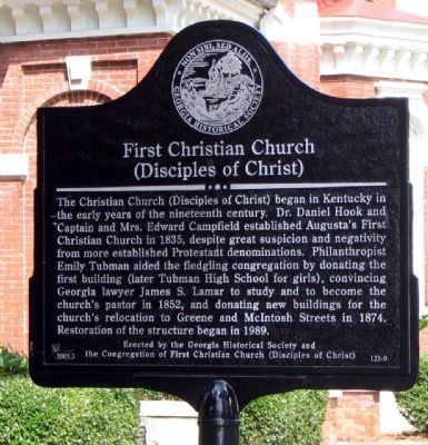 First Christian Church Marker image. Click for full size.