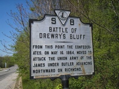 Battle of Drewrys Bluff Marker image. Click for full size.