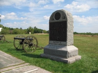 Battery K, 1st N.Y. Light Artillery Monument image. Click for full size.