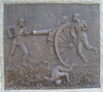 Relief on Front of Monument image. Click for full size.