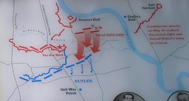 Fort Stevens Battle Map from Marker image. Click for full size.