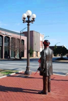 William Church Whitner Statue<br>and Antique Streetlight image. Click for full size.