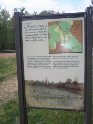Battle of Malvern Hill Trail Marker image. Click for full size.