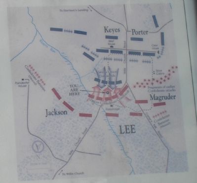 Malvern Hill Battle Map from Marker image. Click for full size.