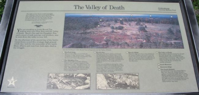 The Valley of Death Marker. Click for full size. The Valley of Death Marker image. Click for full size.