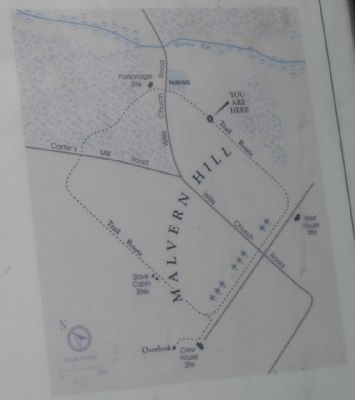 The Battle of Malvern Hill Trail Map image. Click for full size.