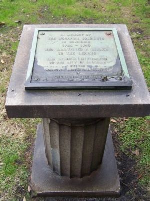 In Memory of The Moravian Colonists In Savannah Marker image. Click for full size.