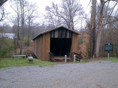 Cromer's Mill Covered Bridge and Marker image. Click for full size.